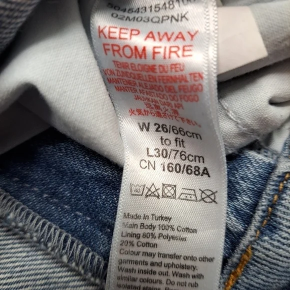 Top Shop High Waist Pink Ombre Mom Jean  Size 26/30 - Picture 8 of 8